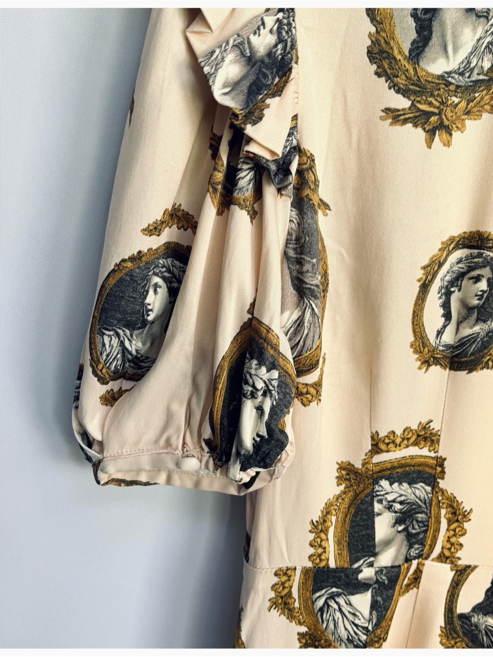 NWT Anthro Maeve Satin Portrait Front-Tie Mini Dress baroque-inspired look, S - Picture 11 of 13